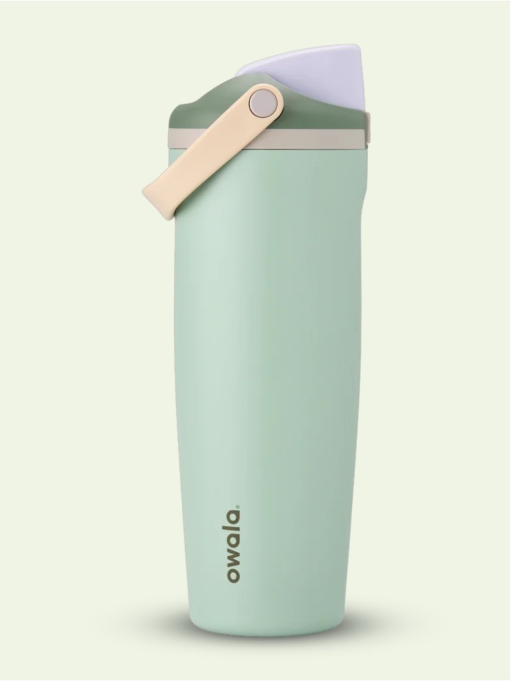 Owala FreeSip Tumbler with Travel Grip Green & Purple NWT 30oz.